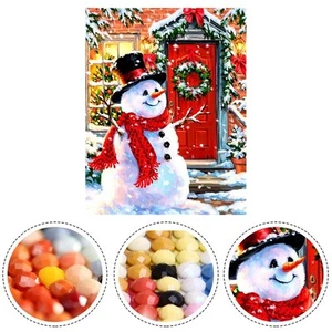 Bring Festive Joy to Your Space with Snowman In Front Of Door 5D Full Drill - Picture 1 of 8