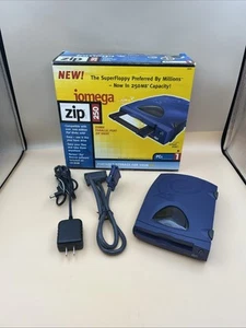 Iomega 250MB External Parallel Port Zip 250 Drive in original box UNTESTED - Photo 1/12