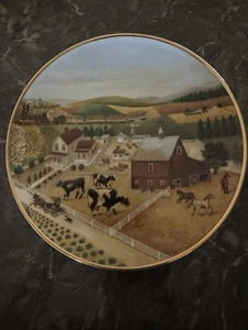 🐄Lowell Herrero “LANDREISEN “ Kuh Sammelteller Amerikanische Volkskunst🐄 - Bild 1 von 2