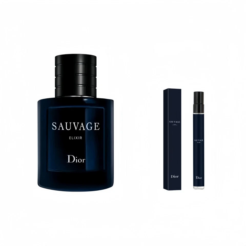 Mini botella de coleccionista Dior Sauvage Elixir Colonia spray 10 ml nueva en caja nueva en caja Foto 1 de 1