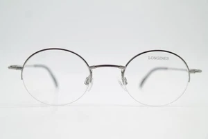 Vintage Glasses Longines 4363 334 Bronze Silver Half Rim Glasses Frame - Picture 1 of 6