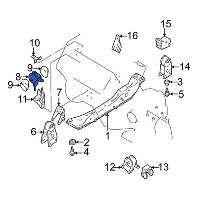 For Nissan Maxima 2000-2001 Nissan 113202Y101 Rear Engine Mount Foto 1 de 2