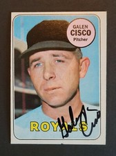 Galen Cisco signed Kansas City Royals 1969 Topps Baseball Card
