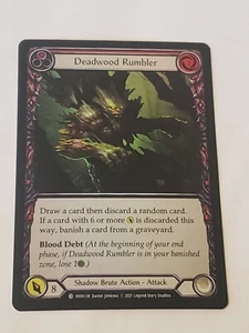 Deadwood rumbler foil (red) monarch 1st edition NM Flesh And Blood tcg - Picture 1 of 2