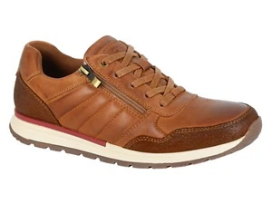 ROUTE 21 ORIGINAL MENS LEATHER TRAINERS CASUAL COMFORT SMART LEISURE SHOES SIZE - Picture 1 of 5