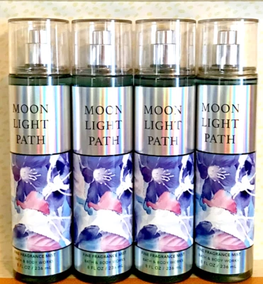 MOONLIGHT PATH FRAGRANCE MIST PERFUME BODY SPRAY 8 OZ X 4 BATH BODY WORKS NEW - Image 1 of 2