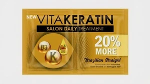24x VitaKeratin Brazilian Straight Salon Daily Treatment 24ml×24 Sachets (24pcs) - Picture 1 of 8