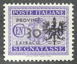 German Occupation, Poste Italiane, 30Cent, 1944, Porto, overprint Laibac Provinz - Picture 1 of 1