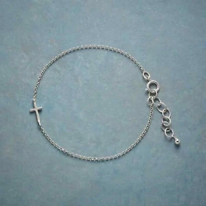 cross across bracelet sterling silver for women,christmas gift - Picture 1 of 7