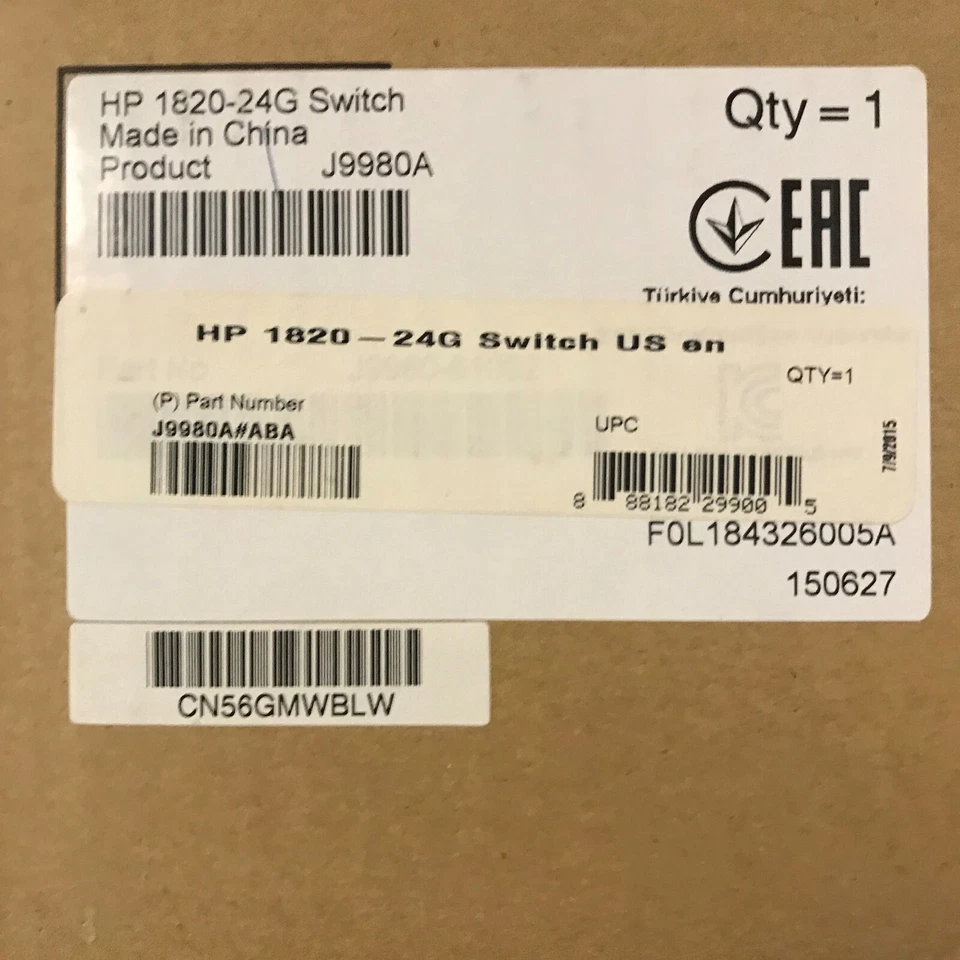 HP J9980A 1820-24G Switch RJ-45 autosensing 10/100/1000 ports + 2SFP - Image 1 of 1