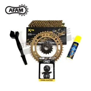 AFAM 520 Pitch X-ring Chain and Sprocket Kit (Alloy) fits Honda CBR600F 99-00 - Picture 1 of 2
