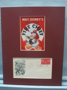 Donald Duck Salutes the Volunteer Firemen of America & First Day Cover - Picture 1 of 2
