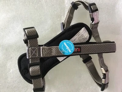 Kong Comfort arnés acolchado, gris con hebilla de metal/plástico difícil de encontrar. Talla S Foto 1 de 4