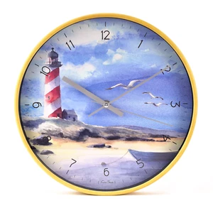 lighthouse seaside wall clock by finola stack - Picture 1 of 2