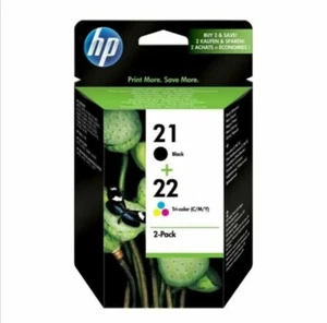 Genuine HP 21 Black & HP 22 Tri-Colour Ink Cartridges for Deskjet 3920-3940 - Picture 1 of 1