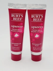 Burt's Bees Squeezy Tinted Lip Balm - 0.43 pt SEALED. WATERMELON. (QTY:2) - Picture 1 of 4