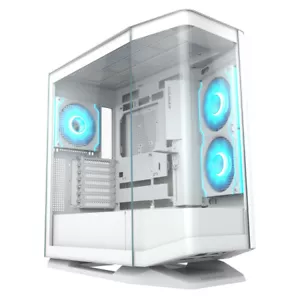 COUGAR FV270 RGB White Mid Tower E-ATX Case w/ Build-in ARGB PWM Fan - Picture 1 of 12