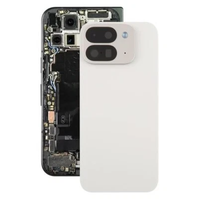 For Google Pixel 9 Pro Fold Back Cover Battery With Camera Lens Cover White - Image 1 of 2
