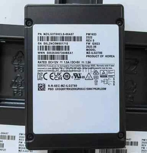 Samsung PM1653 3.84TB SSD 2.5" SAS 24Gbps MZILG3T8HCLS-00A07 MZ-ILG3T80 - Afbeelding 1 van 1