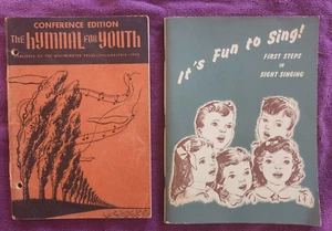 Lot 2 alte Liederbücher: Gesangbuch für Jugendkonferenz Ausgabe Es macht Spaß zu singen 1942 48 - Bild 1 von 3