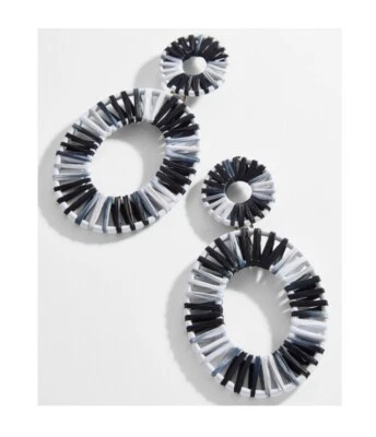 Pendientes para mujer Baublebar Kierra Rafia azul y blanco nuevos con etiquetas Foto 1 de 4