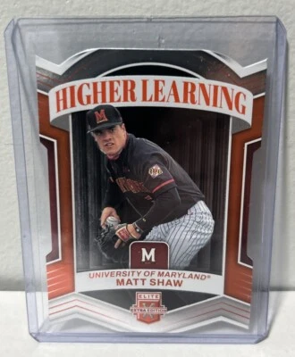 2023 Elite Extra Edition Higher Learning MATT SHAW RC Die-Cut 77/99 #HL-9 CUBS - Image 1 of 2