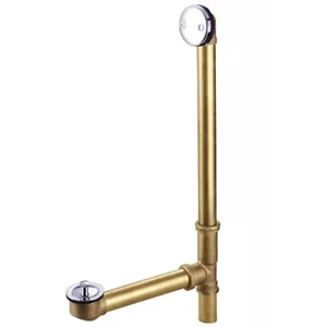 Kingston 1-1/2 in. Bathtub Waste and Overflow with Lift and Lock Drain in Chrome - Picture 1 of 6