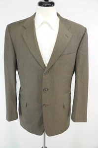 Blazer cappotto sportivo Hickey Freeman marrone finestra quadri lana peggiorata 42R - Foto 1 di 12