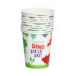 10 x Paper Dinosaur Party Cups - Picture 1 of 1