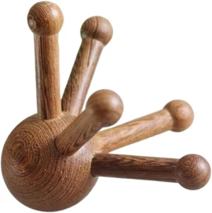 Wooden Trigger Point Massage Tool,Spider Shape 5 Legs Massager,Scalp Massager Sc - Picture 1 of 22