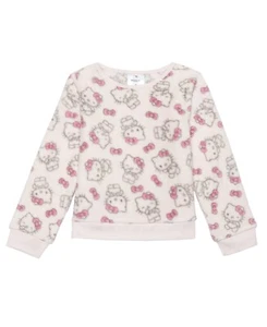 MSRP $38 Hello Kitty Toddler Girls Cozy Pullover Sweatshirt Pink SIze 3T - Picture 1 of 1
