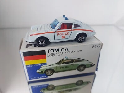 Tomica F16 Porsche 911s Police 1:61 Near Mint in Box - Image 1 of 4