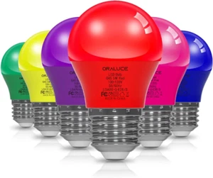 6 Colors Porch Light Bulb 40 Watt Equivalent,A15 LED Bulbs for Halloween - Picture 1 of 9