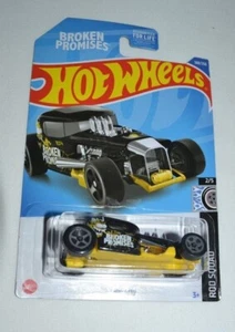 HOT WHEELS 2022 ROD SQUAD 2/5  - MOD ROD METALLIC BLACK AND YELLOW - Picture 1 of 6