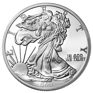 Nice 1 Oz. In God We Trust Walking Liberty Design SMI .999 Silver Round Bullion - Picture 1 of 2