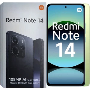 Xiaomi Redmi Note 14 4G Lime Green 128GB + 6GB Dual-SIM Unlocked Global NEW - Zdjęcie 1 z 5