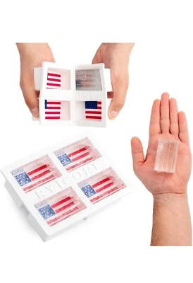 Bandeja de cubitos de hielo molde de silicona de 3 pulgadas - 4 de julio decoración bandera de Estados Unidos día de la independencia Foto 1 de 4