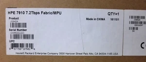 HPE / H3C FlexFabric 7910 7.2Tbps Fabric / Main Processing Unit S9810 LSVM1SRPC - Picture 1 of 1