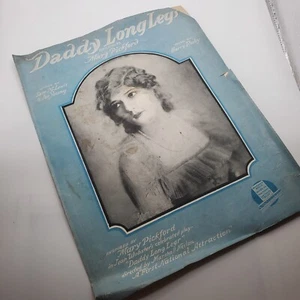 Vintage Antique Sheet Music DADDY LONGLEGS Dedicated to MARY PICKFORD 1919  - Picture 1 of 4