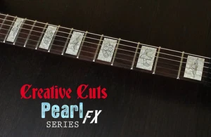 Aged Pearl Blocks Fretboard Marker Vinyl Inlay Decal for Gretsch BASS and GUITAR - Picture 1 of 5