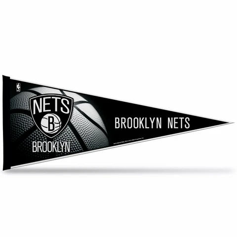 6 Brooklyn Nets Mini Pennants. . Felt. 4" x 9"   #802 Cover