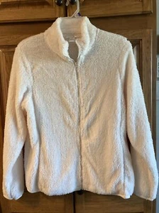 Ladies Very Soft Cream Colored Sherpa Like Zip Up Jacket NWT - Picture 1 of 6