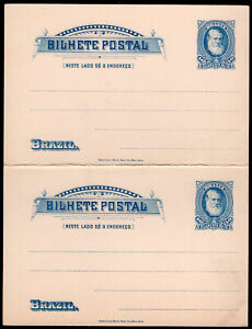 1285 BRAZIL PS STATIONERY POSTAL CARD WITH REPLY UNUSED