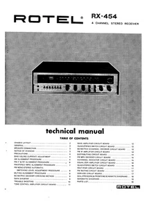 Service Manual-Anleitung für Rotel RX-454  - Bild 1 von 1