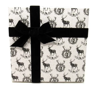 Punch Studio Recuerdo Navidad Nesting Square Box Reno 20123 7.75x7.75x4 - Imagen 1 de 5