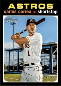 2020 Topps Heritage #312 Carlos Correa Base Card Lot Of (10) Astros - Bild 1 von 1