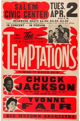 The Temptations 13" X 19" Reproduction Concert Poster - Image 1 of 4