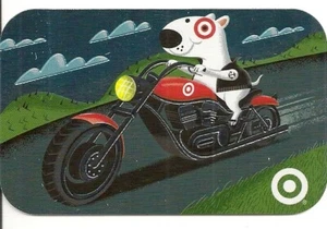 Target Bullseye the Dog Riding Red Motorcycle Foiled 2013 Gift Card 790-01-1931 - Picture 1 of 1