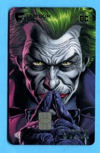 KAZAKHSTAN: Joker & Batman DC RARE Chip VISA debit card Freedom Bank - Picture 1 of 3