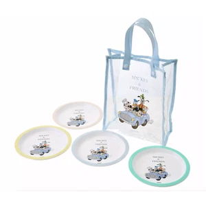 NEW Tokyo Japan Disney Mickey & Friends Plate Set Bag Drive - Picture 1 of 4